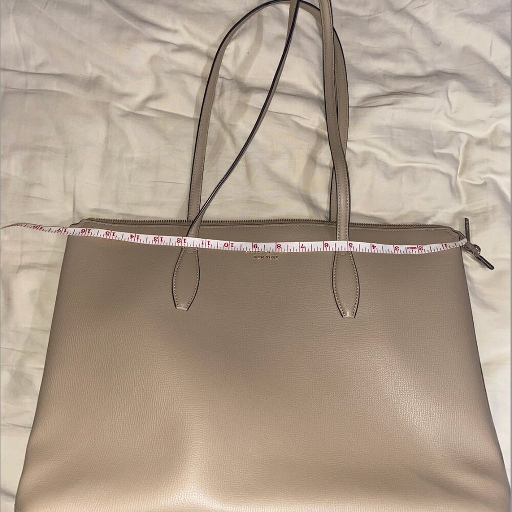 Kate Spade Beige Saffiano Leather Tote - Picture 6 of 11